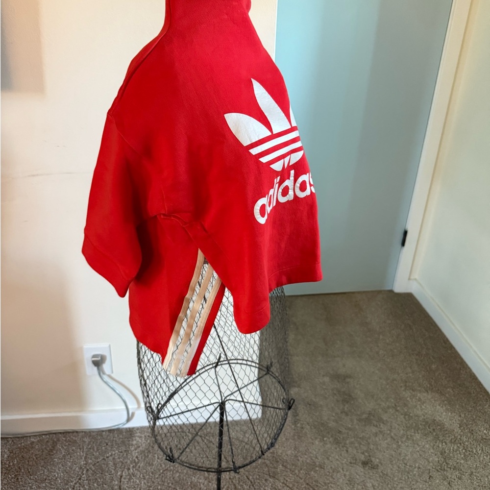 Adidas Women's Red Sweatshirt mock neck - Picture 5 of 9